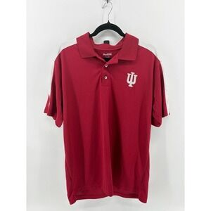 Pro Edge IU Hoosiers Indiana University, Polo, Short Sleeve, Red, Men's Large
